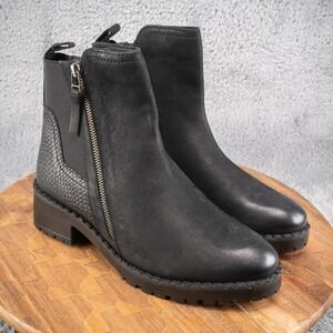 Vintage Foundry Co. Black Alara Outside Zip Ankle Boots Womens Size 9